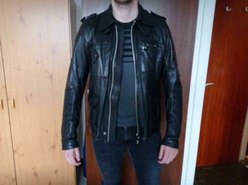 Veste en cuir DIESEL, Kleding | Heren, Jassen | Zomer, Ophalen, Maat 52/54 (L), Diesel, Zwart