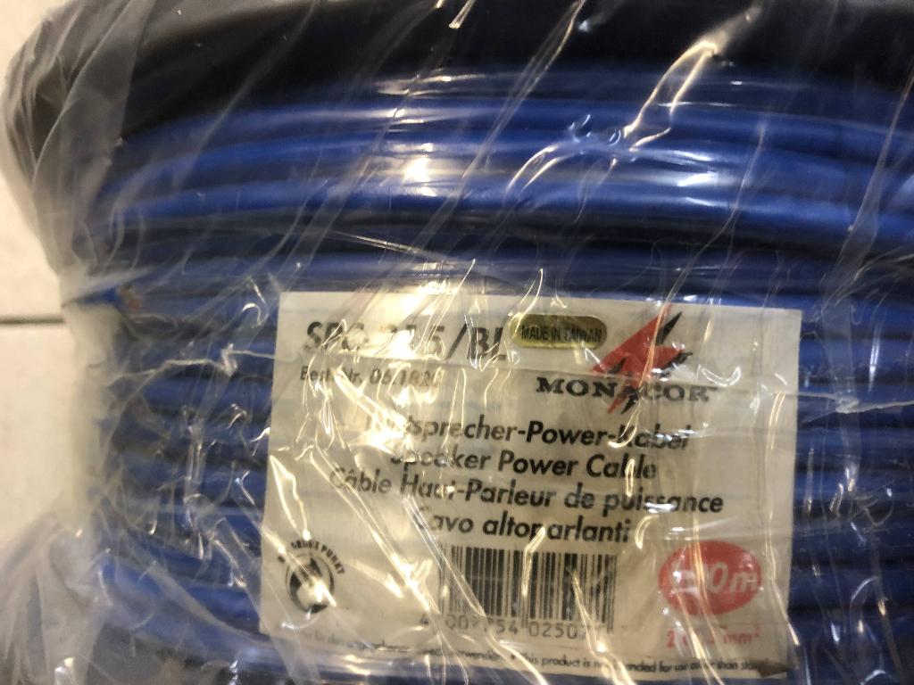 Bobijn audio kabel Monacor, Ophalen of Verzenden, Nieuw, 10 meter of meer, Luidsprekerkabel