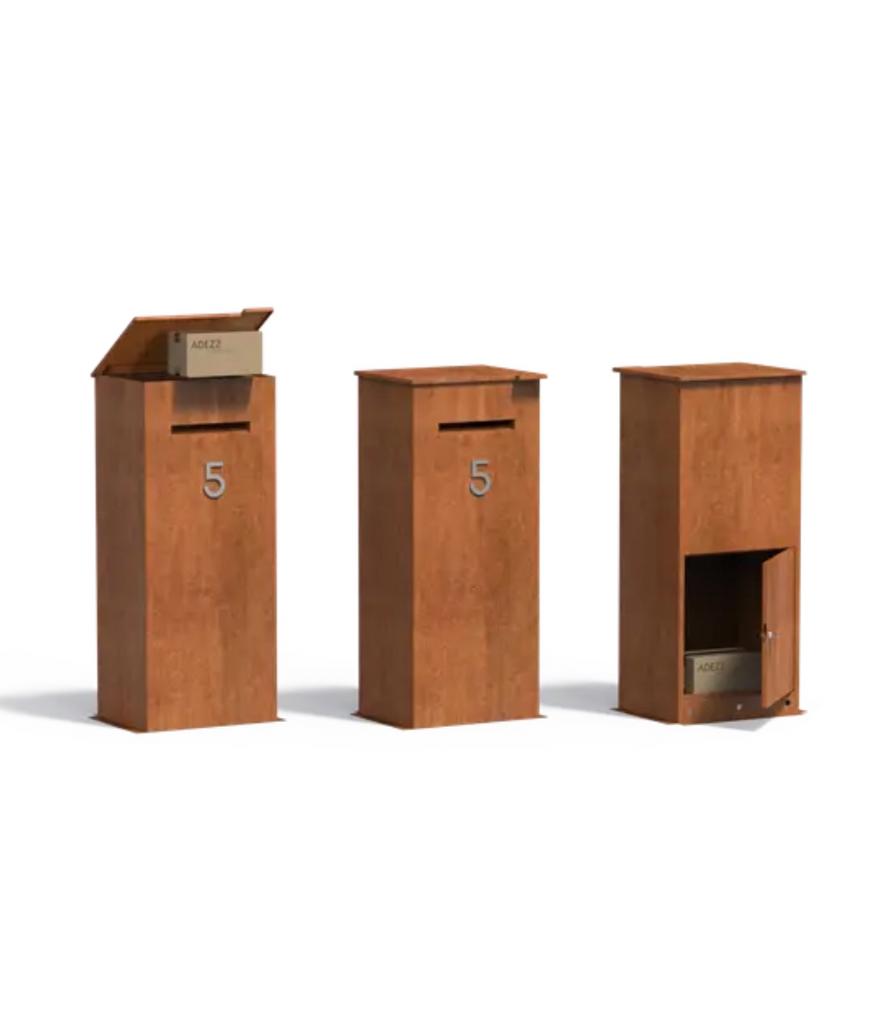 Cortenstalen pakket brievenbus (500x400x1200), Tuin en Terras, Ophalen, Staal