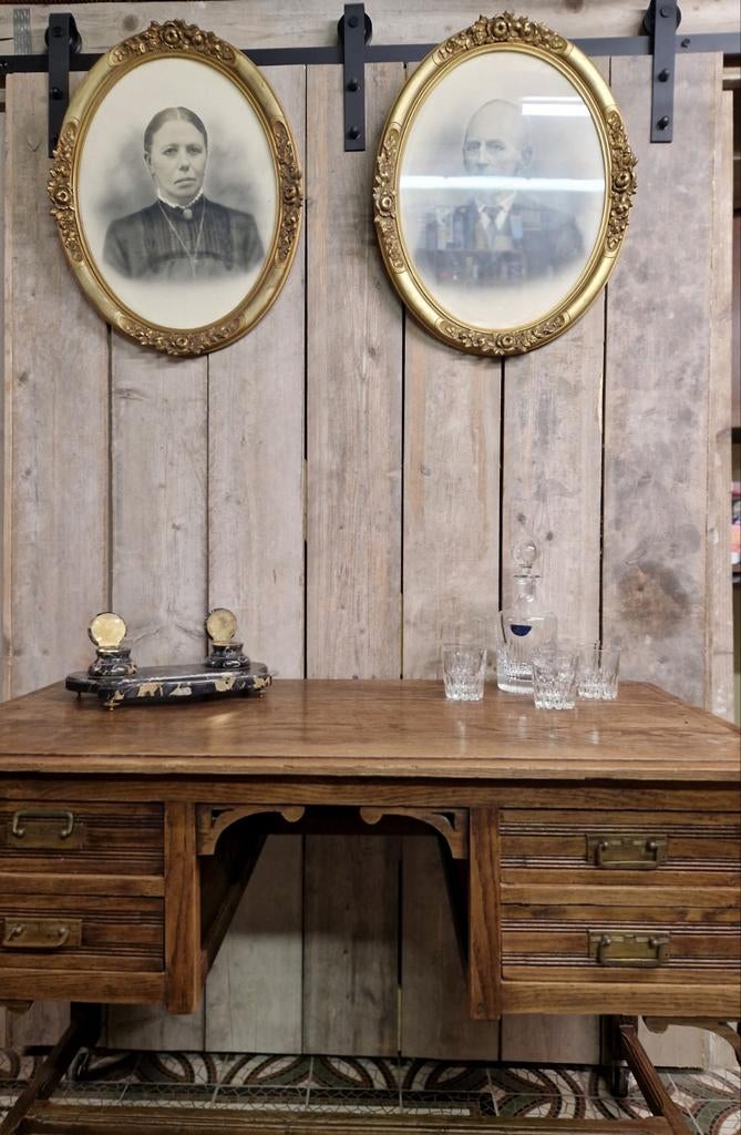 Headmaster desk oak, Antiek en Kunst, Ophalen