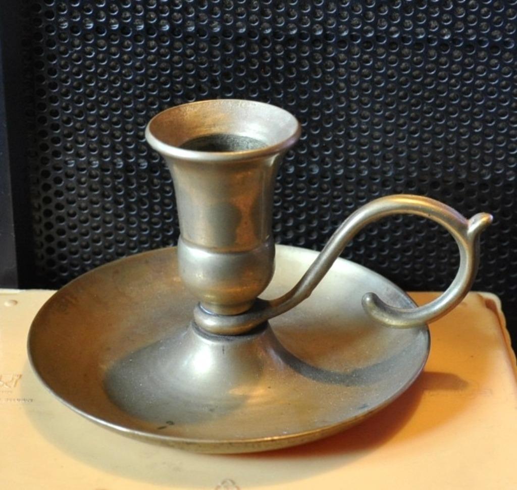 bougeoir a main en laiton, Ophalen of Verzenden, Koper of Brons