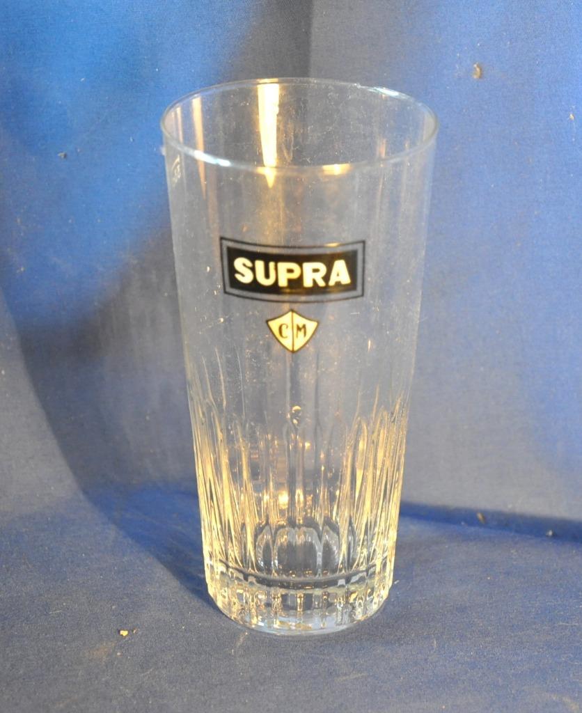 ancien verre a biere supra CM, Collections, Enlèvement ou Envoi, Utilisé, Verre ou Verres, Autres marques