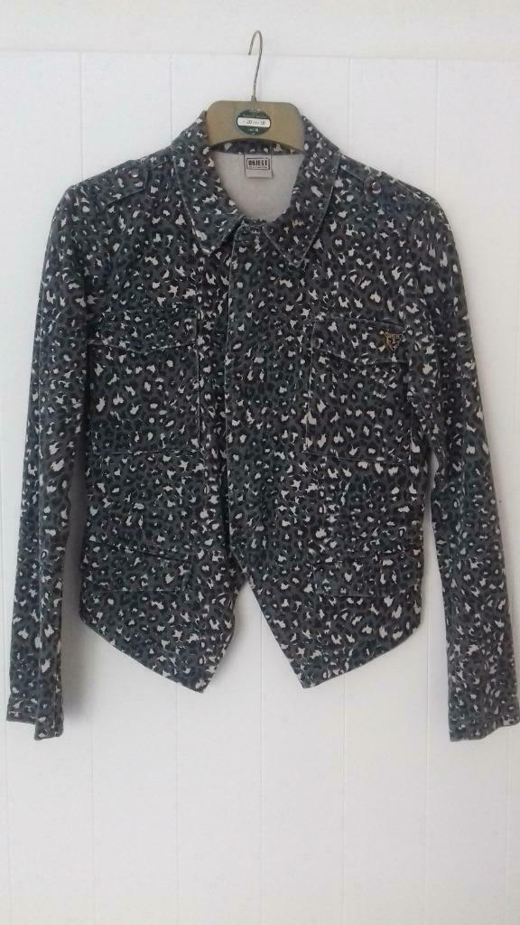 Object Collectors Item, jasje dierenprint jeans, S, Gris, Enlèvement ou Envoi, Taille 36 (S), Porté