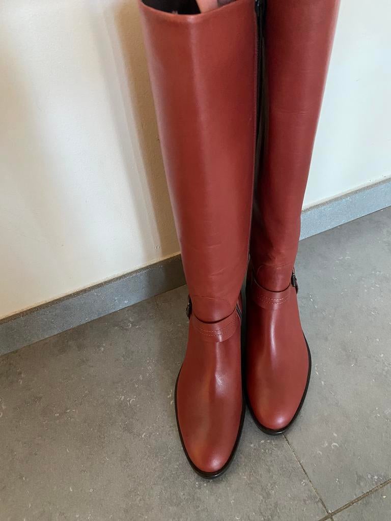 Lederen laarzen catwalk nieuw, Kleding | Dames, Schoenen, Ophalen of Verzenden, Zo goed als nieuw