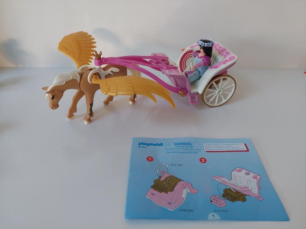 playmobil 5143 pegasuspaard met koets, Enfants & Bébés, Jouets | Playmobil, Enlèvement ou Envoi, Utilisé