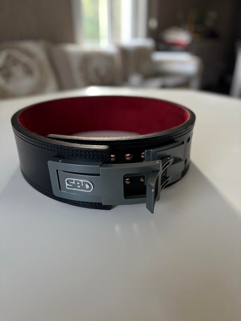 Ceinture à levier SBD 13 mm - Ceinture d'haltérophilie, Enlèvement ou Envoi, Neuf, Rouge, Cuir véritable