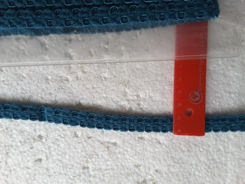 galon 12 mm bleu pétrole mat et fil brillant G12129, Hobby & Loisirs créatifs, Enlèvement ou Envoi, Neuf