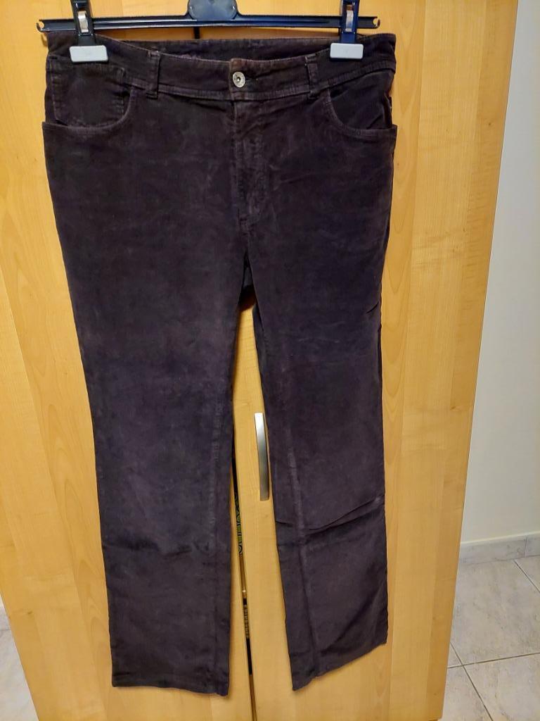 Donkerbruine damesbroek in ribfluweel DTC, Bruin, Ophalen of Verzenden, DTC, Lang