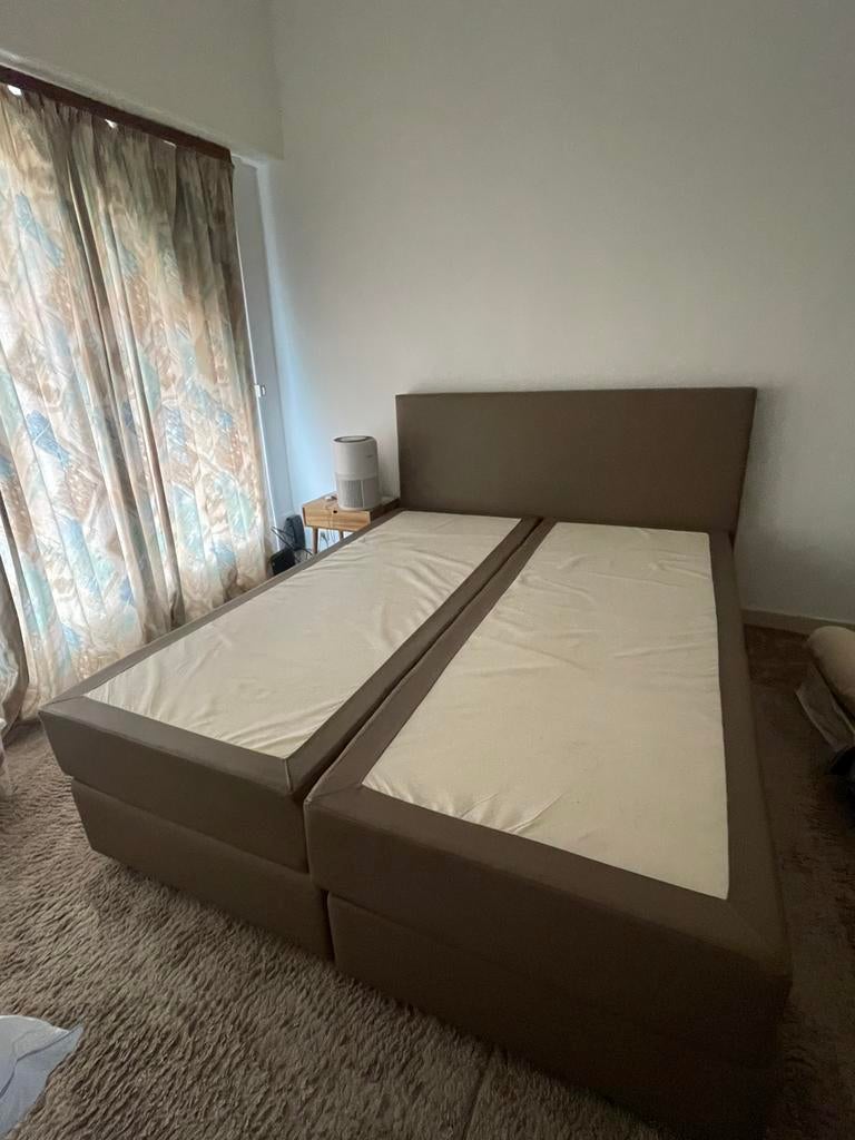 Boxspring, Brun, Enlèvement, Utilisé, 200 cm
