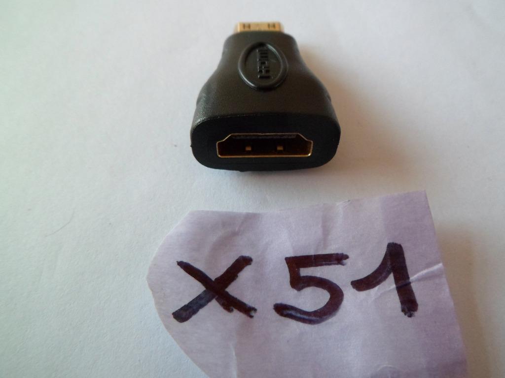 Adapter HDMI naar mini HDMI, zwart (X51 ref.), Ophalen, Zo goed als nieuw