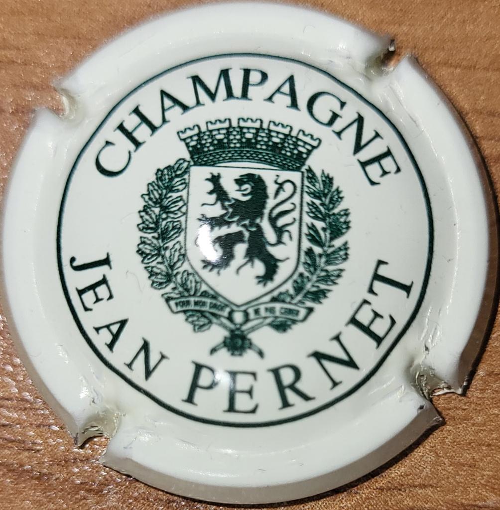 Capsule Champagne Jean PERNET crème & vert nr.02, Verzamelen, Ophalen of Verzenden, Nieuw, Frankrijk, Champagne