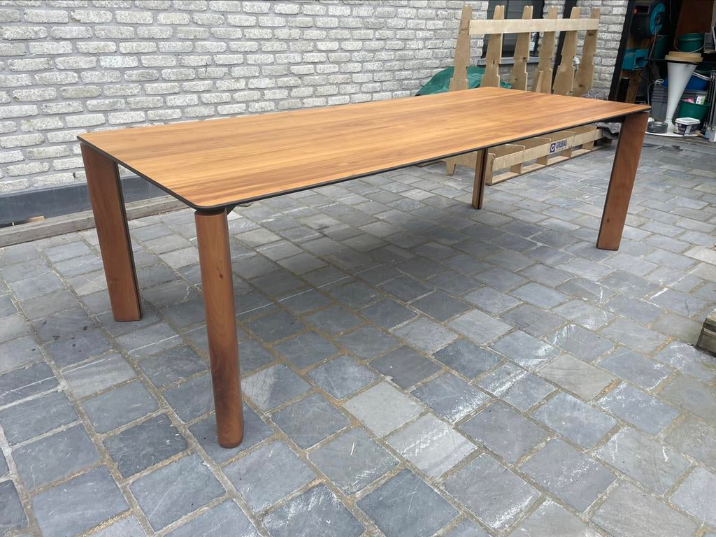 Prachtige eettafel in walnootfineer, Huis en Inrichting, Ophalen, 100 tot 150 cm, Rechthoekig, Nieuw