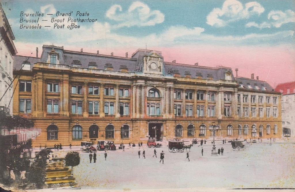 1900 - BELGIQUE - Bruxelles : Grand bureau de poste, Envoi, Avant 1920, Non affranchie, Bruxelles (Capitale)