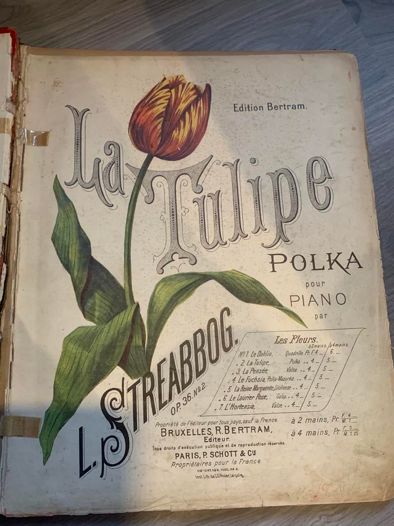 Édition Bertram partition, piano polka, Musique & Instruments, Autres genres, Enlèvement, Utilisé, Thème
