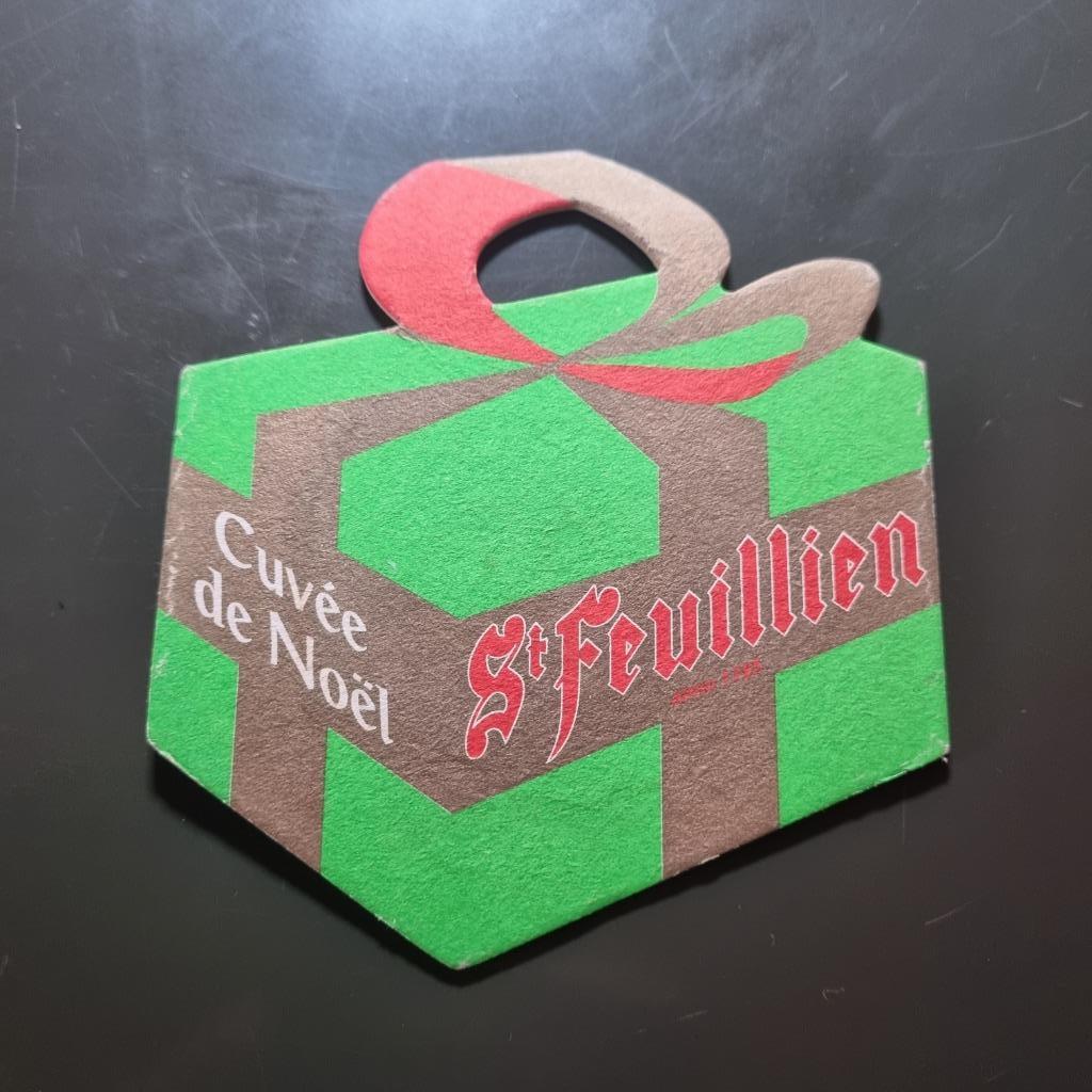 Sous Bock Cuvée de Noël St Feuillien (modèle 4), Collections, Enlèvement ou Envoi, Utilisé, Sous-bock, Autres marques