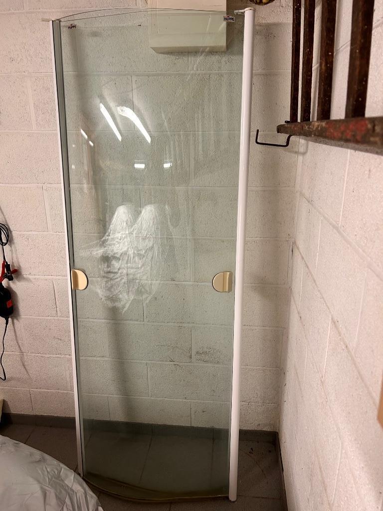 Porte de douche en verre Huppe arena 1001 profilé blanc, Utilisé, 50 à 100 cm, Autres types, 150 à 200 cm