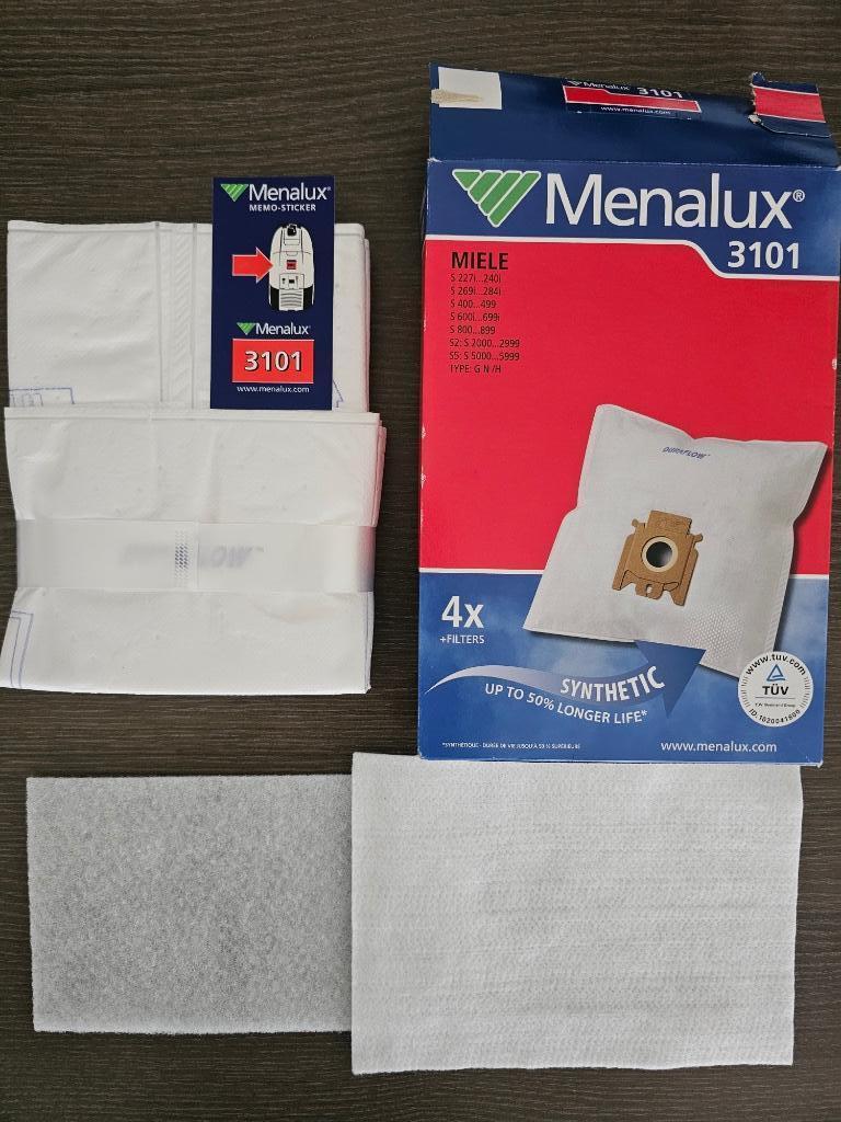 Menalux 3101 - 4 stofzuigerzakken voor Miele stofzuiger, Elektronische apparatuur, Ophalen, Nieuw, Stofzak