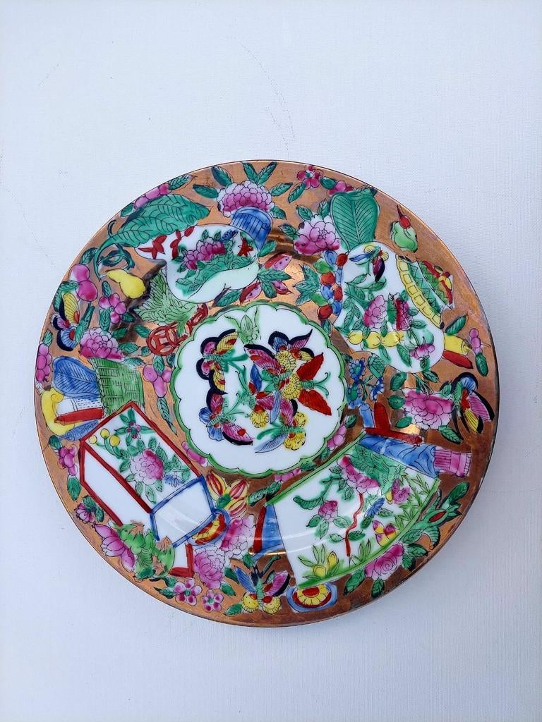 Assiette RARE chinoise vintage Excellent état, Antiquités & Art, Enlèvement ou Envoi