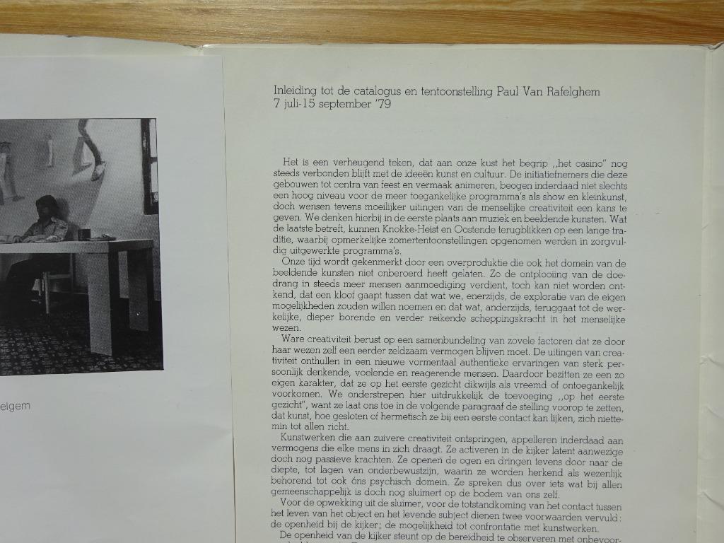 Paul Van Rafelghem, Casino Middelkerke 1979, Ophalen, Gelezen, Beeldhouwkunst