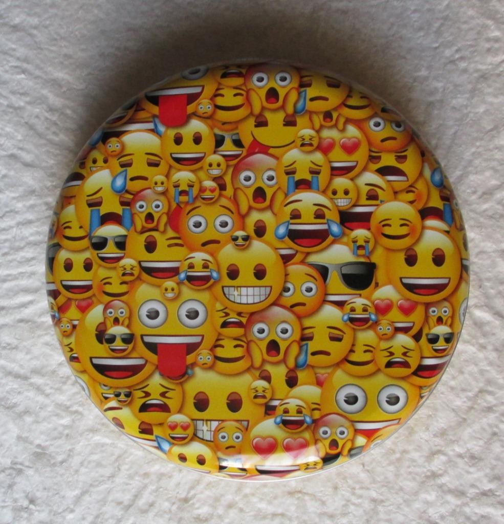 'Emoji' - Boîte De Rangement Ronde En Métal, Enlèvement ou Envoi, Neuf