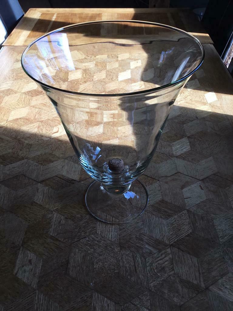 Grand vase en verre décoratif, Comme neuf, Autres couleurs, Verre