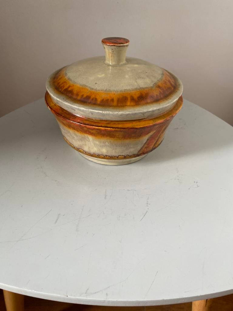 vintage keramische pot met deksel, Ophalen of Verzenden