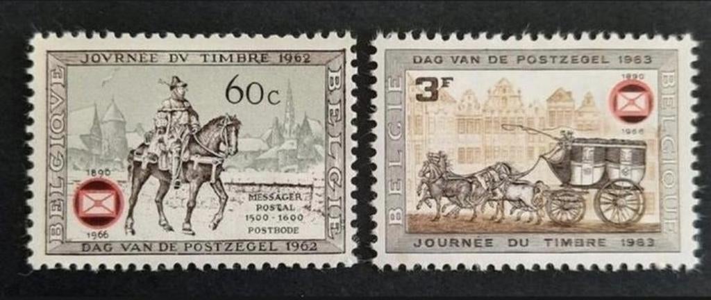 België: OBP 1395/96 ** Landsbond Postzegelkringen 1966., Postzegels en Munten, Frankeerzegel, Ophalen of Verzenden, Zonder stempel