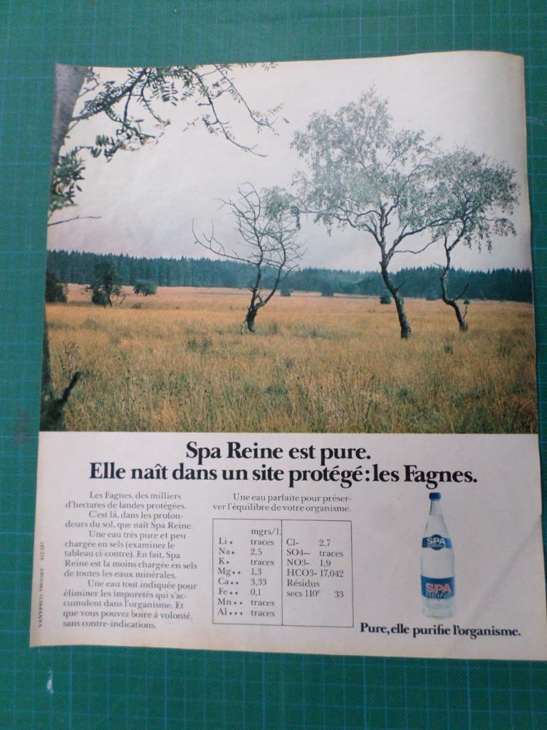 Spa monopole - publicité papier - 1975, Ophalen of Verzenden, Gebruikt, Overige typen