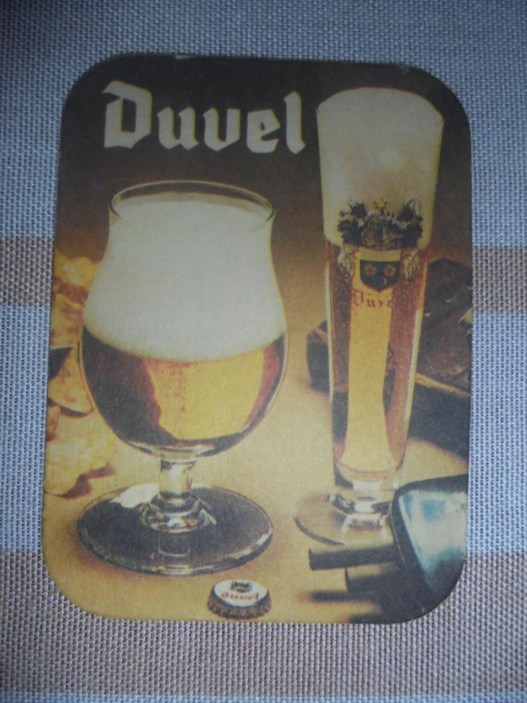 duvel bierkaartje sous bock onderlegger viltje, Ophalen of Verzenden, Zo goed als nieuw, Viltje(s), Duvel