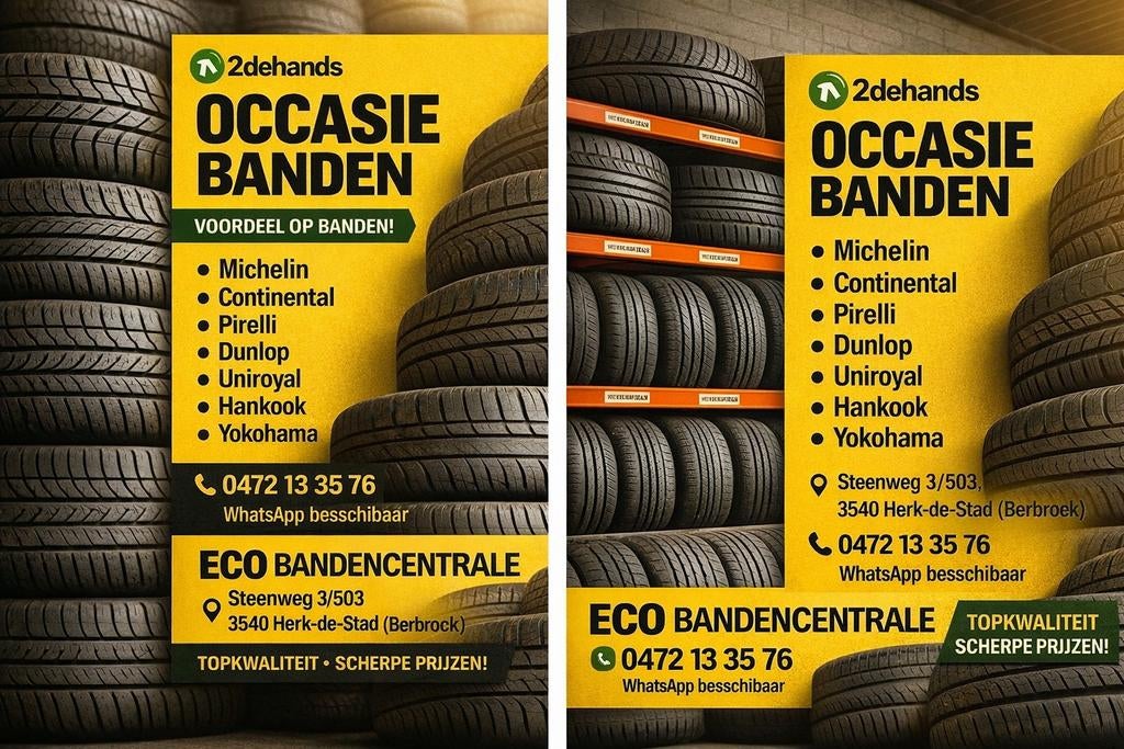 Pneus d'occasion, pneus neufs à partir de 30€ chacun avec in, Enlèvement