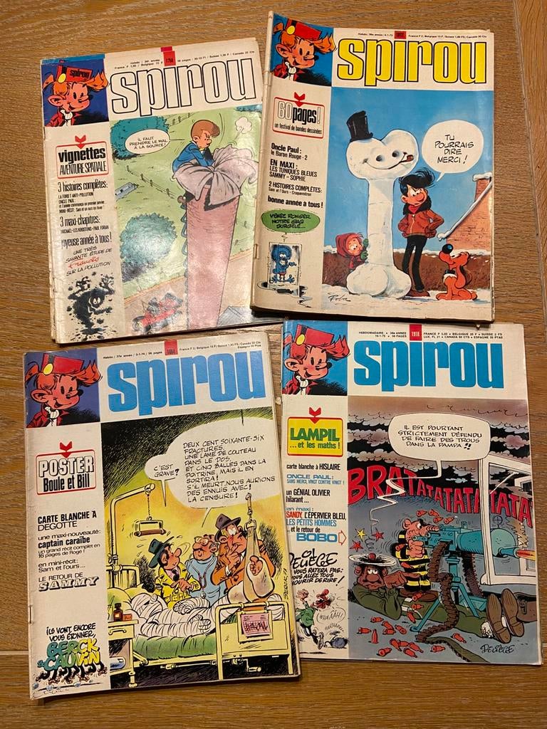 Magazines Spirou, plusieurs numéros 1971 à 1975, Plusieurs comics, Enlèvement ou Envoi, Utilisé, Europe