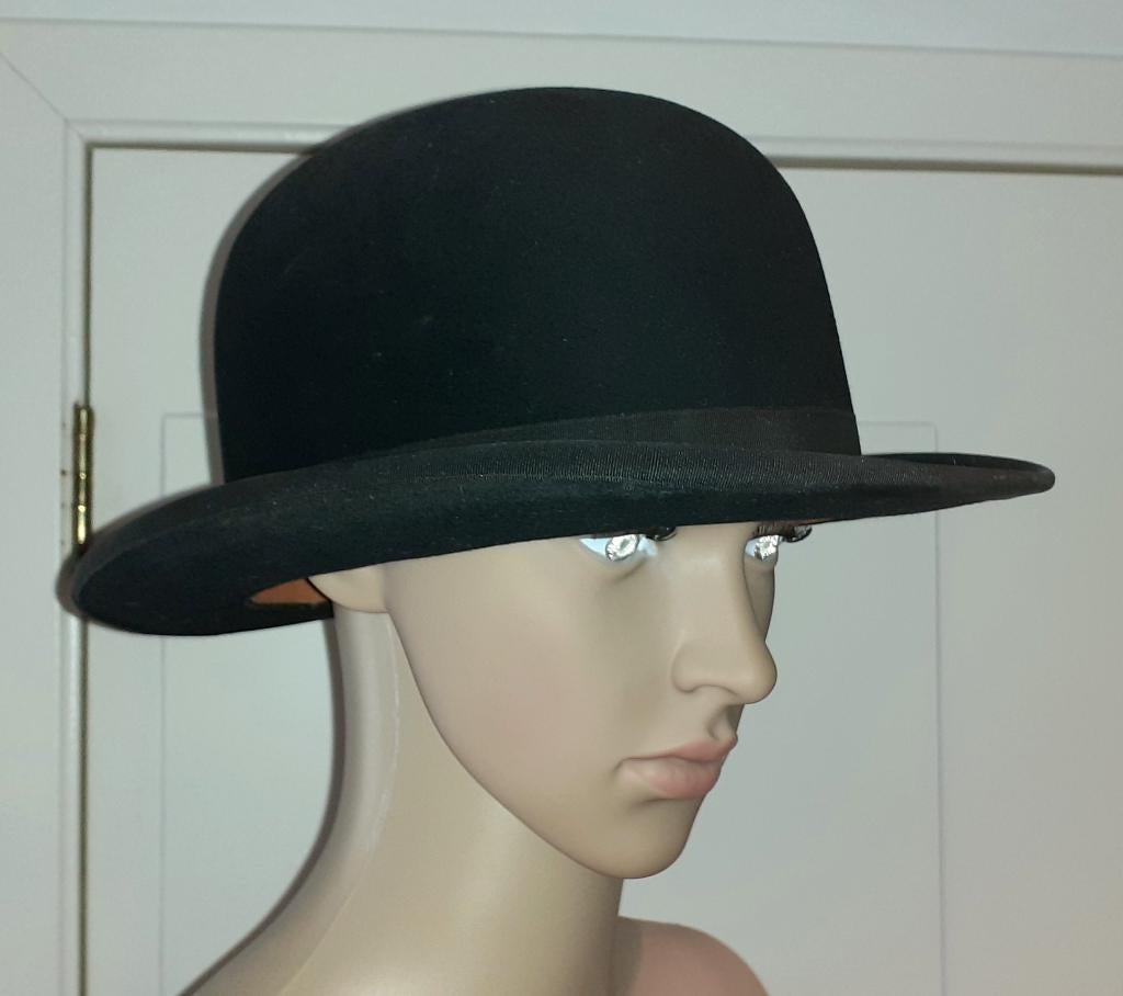 Hoed bolhoed vintage zwart Hetson Hat English Hat, Kleding | Heren, Ophalen of Verzenden, Nieuw, 57 cm (M, 7⅛ inch) of minder