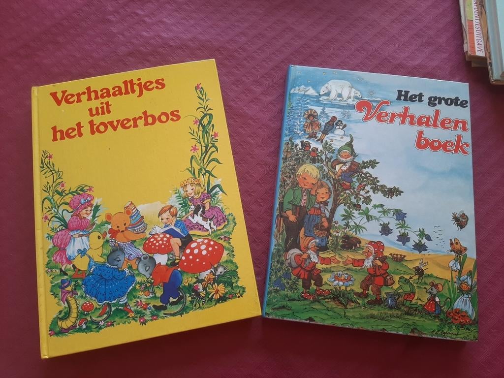 Set van 2 Vintage prenten en verhalenboeken voor kinderen, Ophalen of Verzenden, Gelezen