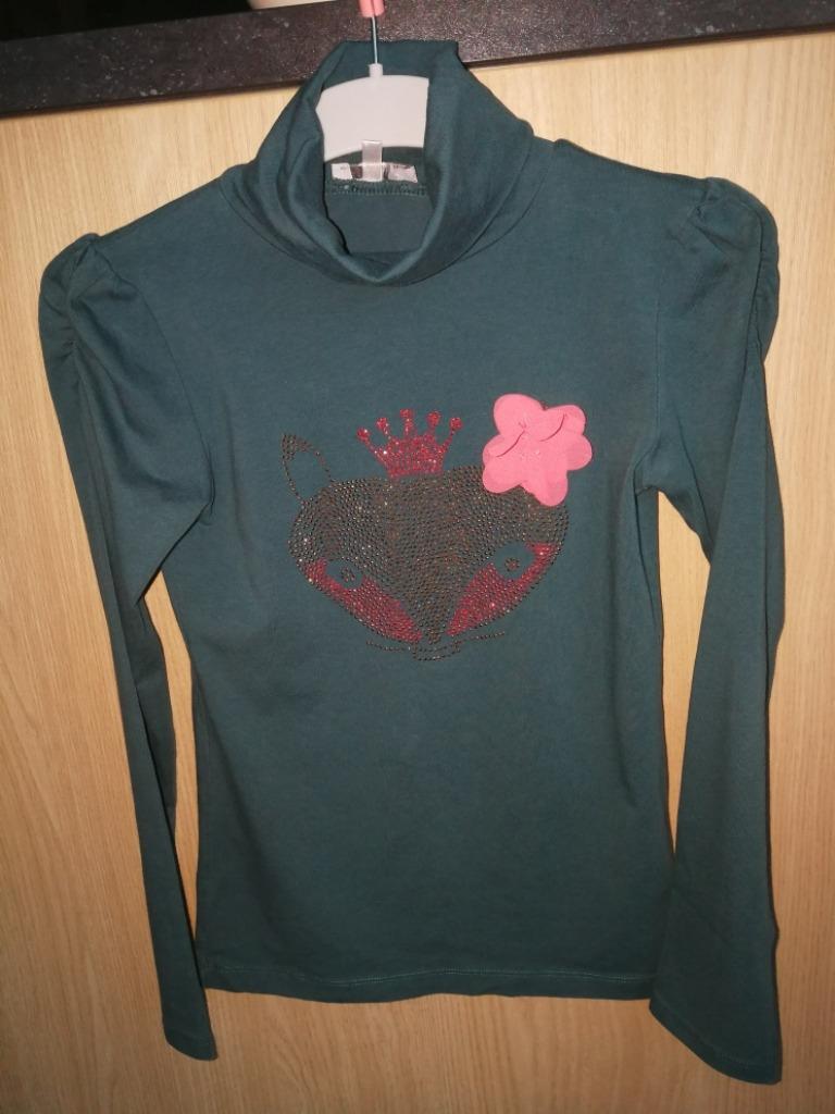 Col roulé vert - Here & There (Smart & Pretty) - taille 140, Enfants & Bébés, Enlèvement ou Envoi, Pull ou Veste, Comme neuf, HERE & THERE