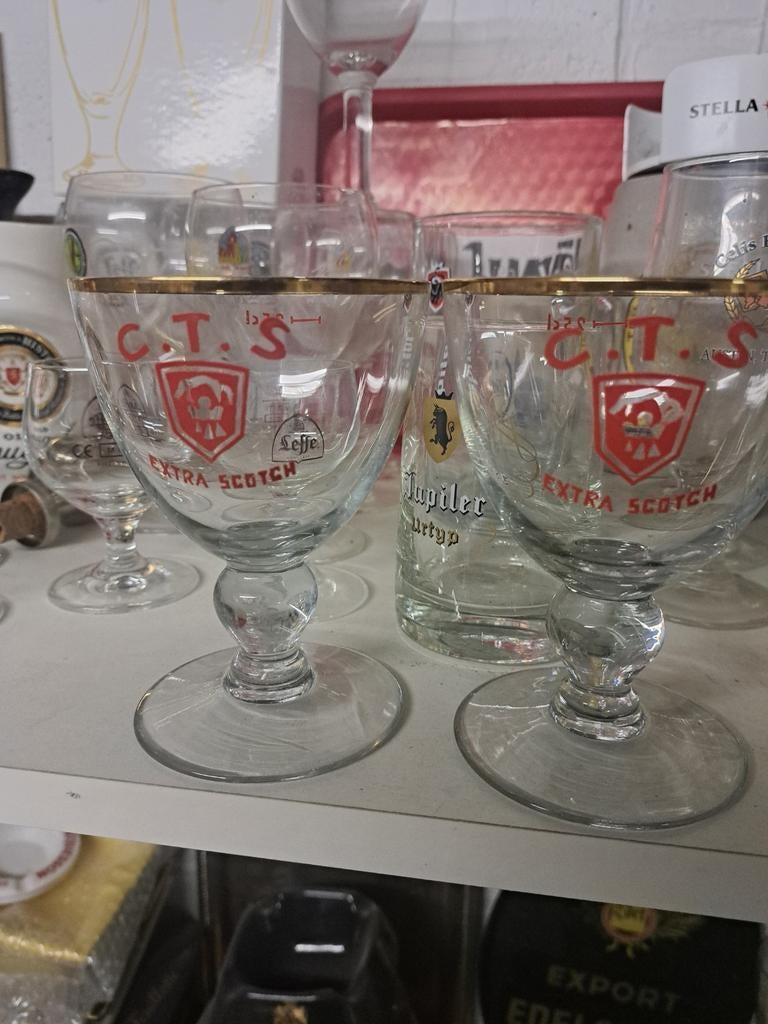 2 vintage glazen 25 cl CTS extra scotch bier, Verzamelen, Ophalen of Verzenden, Zo goed als nieuw
