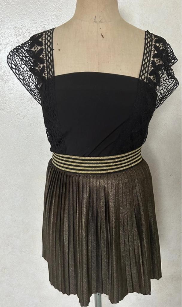 Gouden plisserok, Little fortune, Autres couleurs, Comme neuf, Taille 34 (XS) ou plus petite