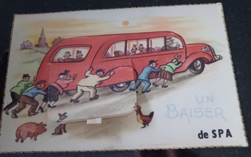 Ancienne carte postale à système  et humoristique , Spa, Enlèvement ou Envoi, Affranchie, Liège