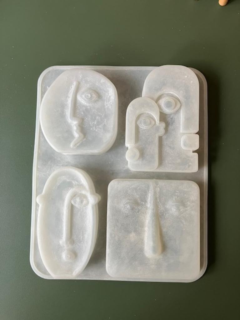Mal kaarsen kaars abstract kunst gezichten gezicht, Ophalen, Gebruikt