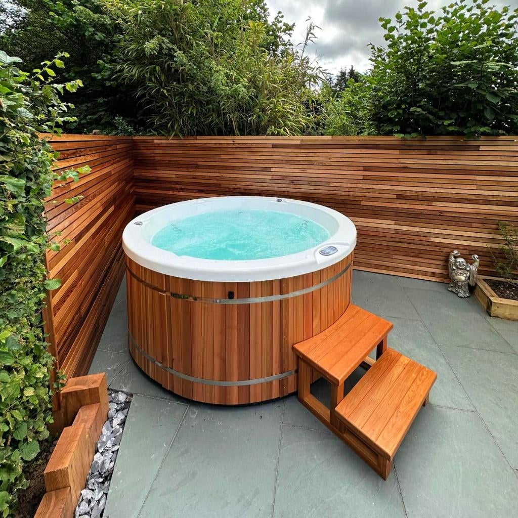 hybride Jacuzzi houtgestook of en elektrische  ceder/ muziek, Tuin en Terras, Brandhout, Ophalen of Verzenden