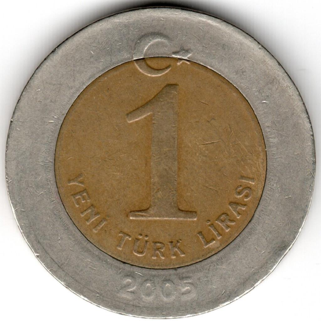 Turkije : 1 Lira 2005  KM#1169  Ref 15378, Ophalen of Verzenden, Overige landen, Losse munt