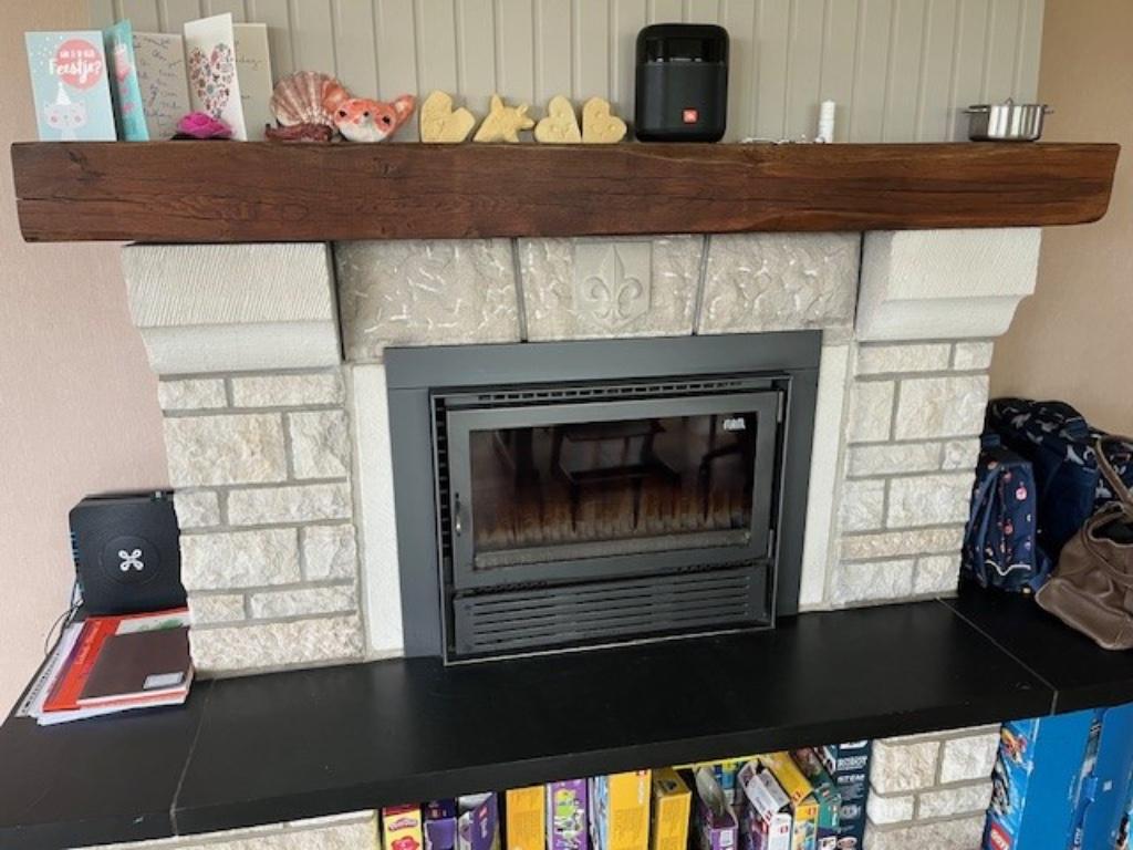 Kachel + schouw, Ophalen, Inbouw, Hout, Nieuw