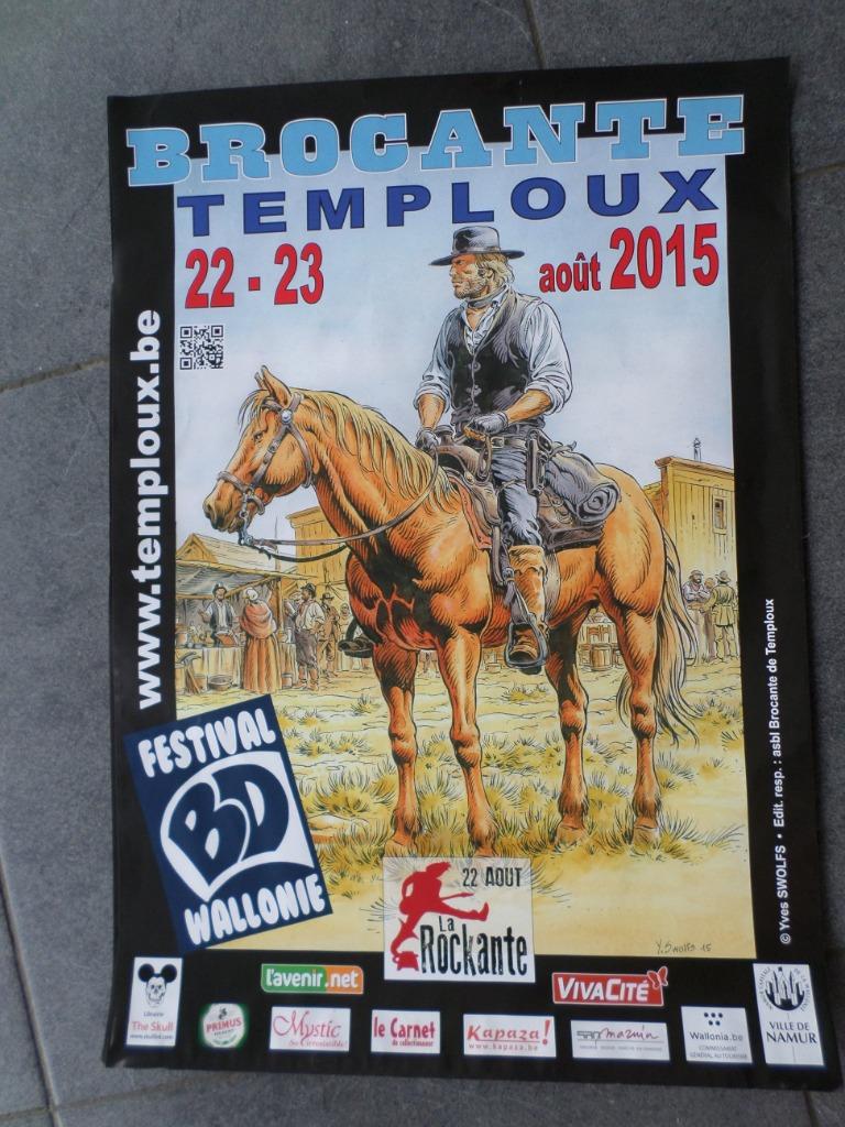 Affiche Brocante Temploux - 2015, Verzamelen, Posters, Gebruikt, Overige onderwerpen, A1 t/m A3, Rechthoekig Staand, Ophalen of Verzenden