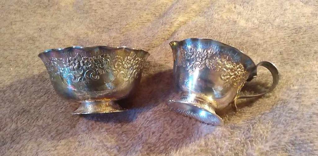 Vintage Primans Amsterdam Sweden Silver melk en suikerpotje, Antiek en Kunst, Ophalen of Verzenden