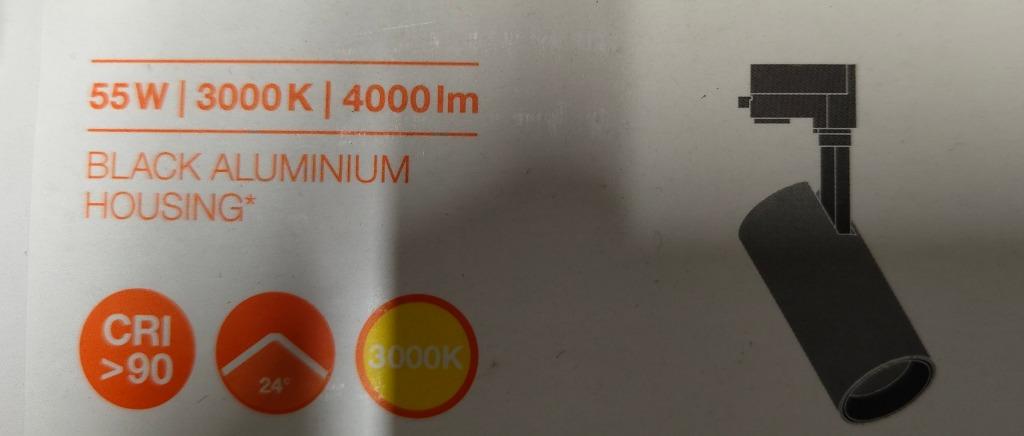 Ledvance TRACKLIGHT SPOT D95 55W 3000 K Black, Huis en Inrichting, Ophalen, Nieuw, Plafondspot of Wandspot