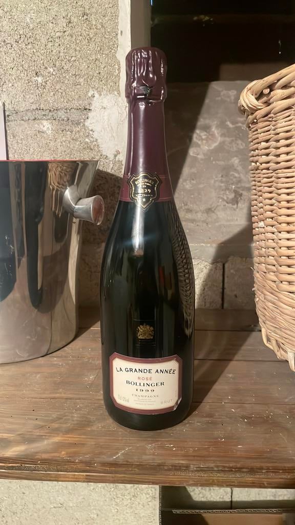 Champagne bollinger la grande année rose 1999, Collections, Vins, Enlèvement ou Envoi, Comme neuf, Champagne
