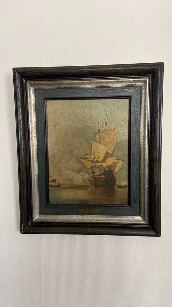 reproduction d une toile de W.van de Velde, Antiek en Kunst, Kunst | Schilderijen | Klassiek