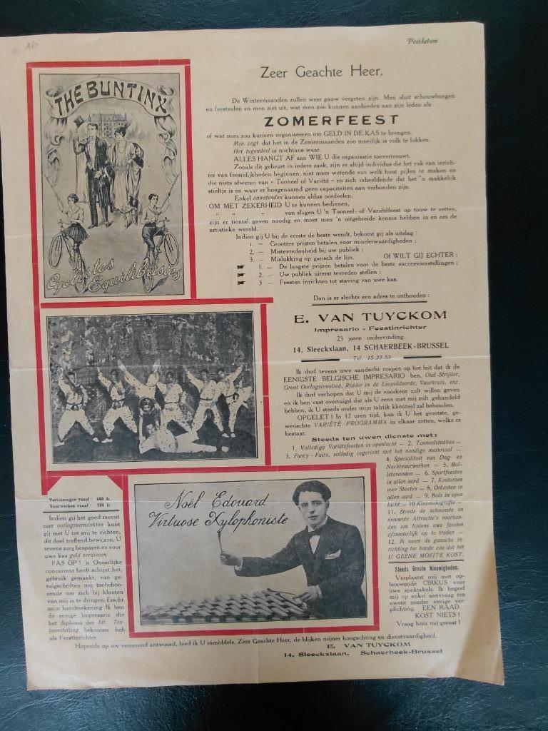 petite affiche publicitaire de cirque - Schaerbeek, Rectangulaire vertical, A1 jusqu'à A3, Utilisé, Publicité