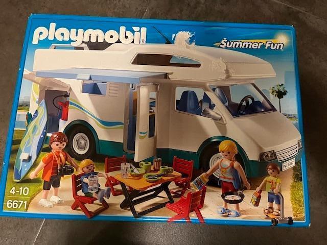 Playmobil mobilhome nr 6671, Kinderen en Baby's, Speelgoed | Playmobil, Ophalen, Zo goed als nieuw, Complete set