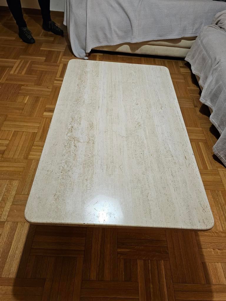 Table basse vintage en travertin italien des années 80, Maison & Meubles, Tables | Tables de salon, Enlèvement