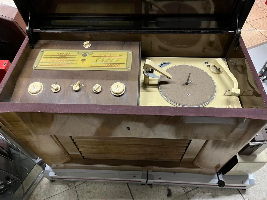 Zeldzame HMV-radiofoonkast (1949)— De stem van zijn meester”, Audio, Tv en Foto, Radio's, Radio, Ophalen